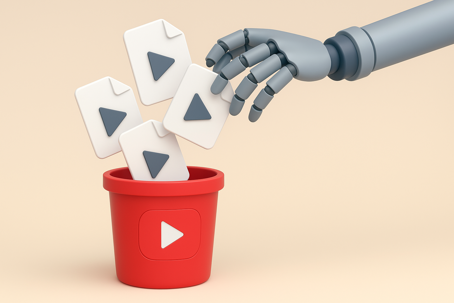 YouTube Declares War on AI Slop: New Monetization Rules for Mass-Produced Videos in 2025 2 YouTube AI slop crackdown illustration